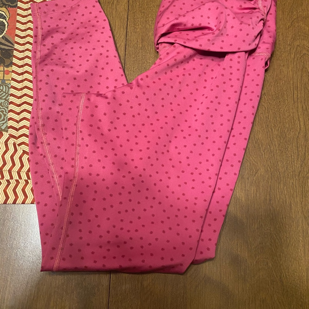 Nike Dry Fit Dark Pink Polka Dot Leggings